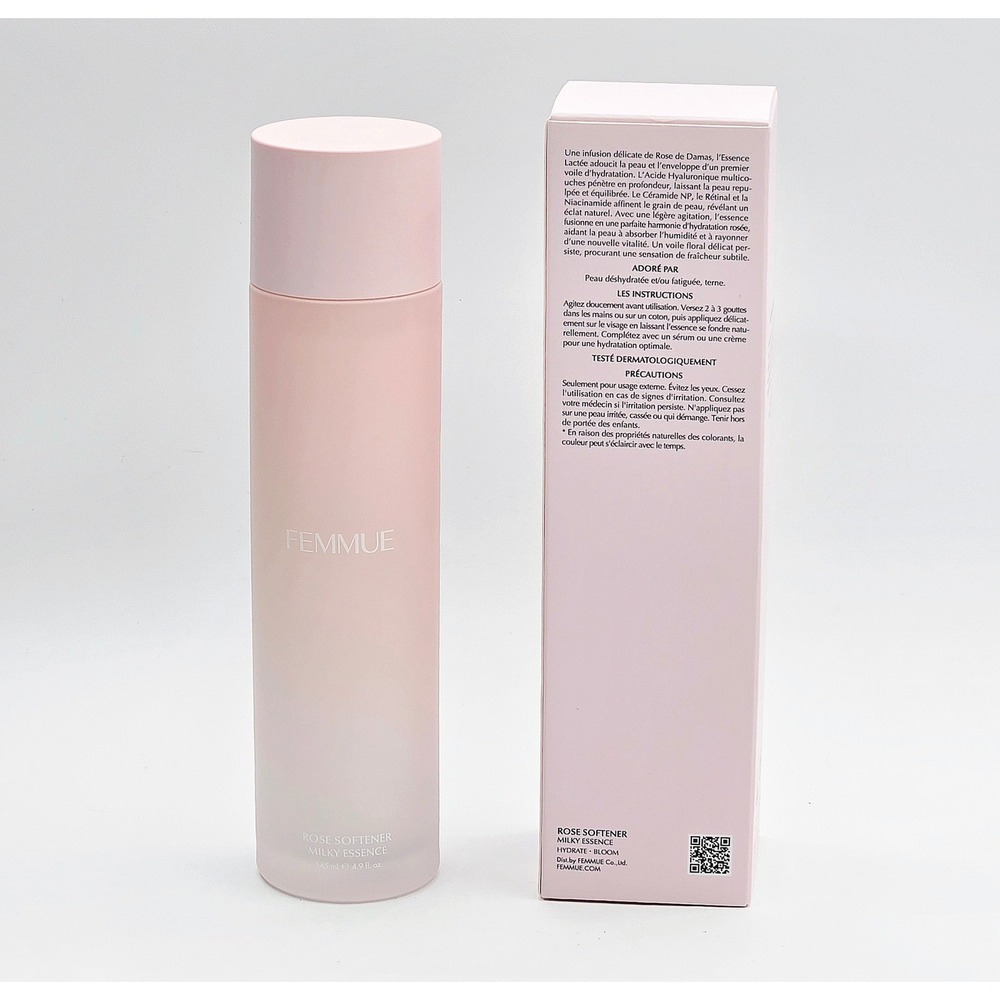 Femmue Rose Softener Milky Essence Hydrate Bloom 145ml 4.9oz - Picture 3 of 5